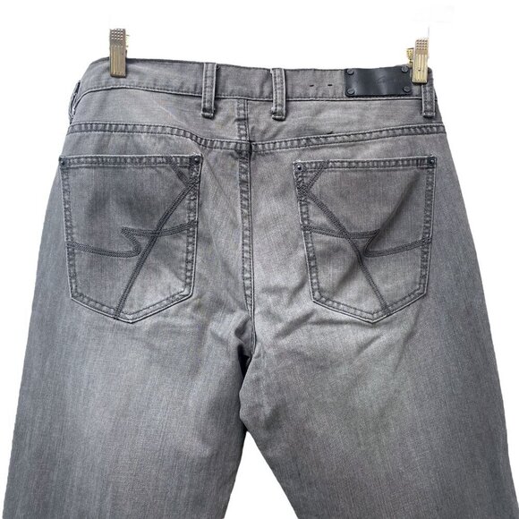 KENNETH COLE Mens Jeans 32/30 Gray Wash Denim 100% Cotton Straight Leg - Picture 6 of 12